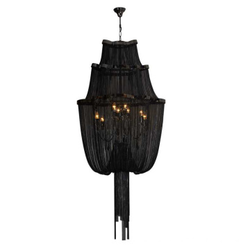 Lampe de projet de lustre noir à pendentif moderne (ka116)